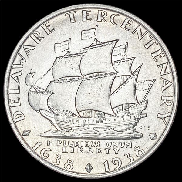 1936 Silver Delaware Tercentenary Half Dollar UNCIRCULATED