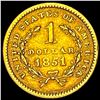 Image 2 : 1851 Gold $1 Type 1 CLOSELY UNCIRCULATED