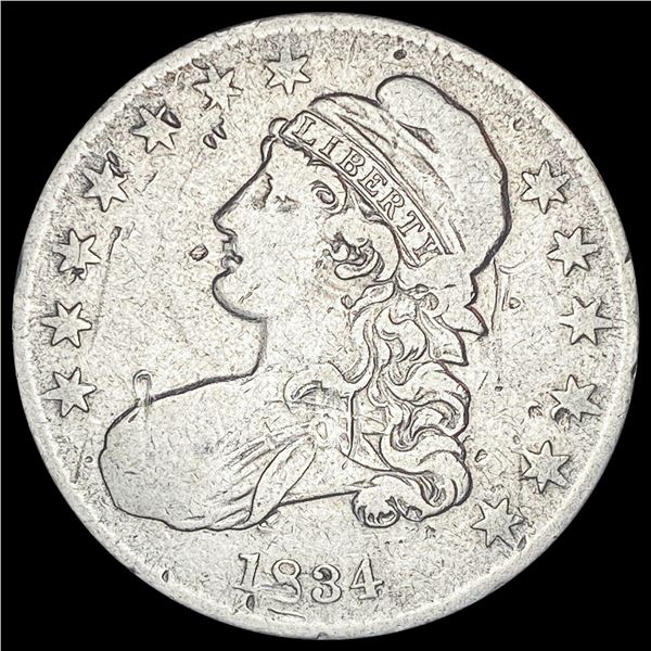 1834 Silver Capped Bust Half Dollar NICELY CIRCULATED