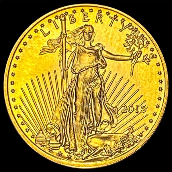 2015 1/10 oz Gold American Eagle $5 SUPERB GEM BU