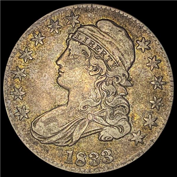 1833 Capped Bust Half Dollar LIGHTLY CIRCULATED