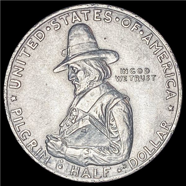 1920 Silver Pilgrim Tercentenary Half Dollar CLOSELY UNCIRCULATED
