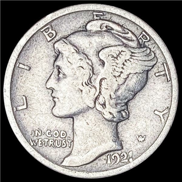 1921 Silver Mercury Dime LIGHTLY CIRCULATED