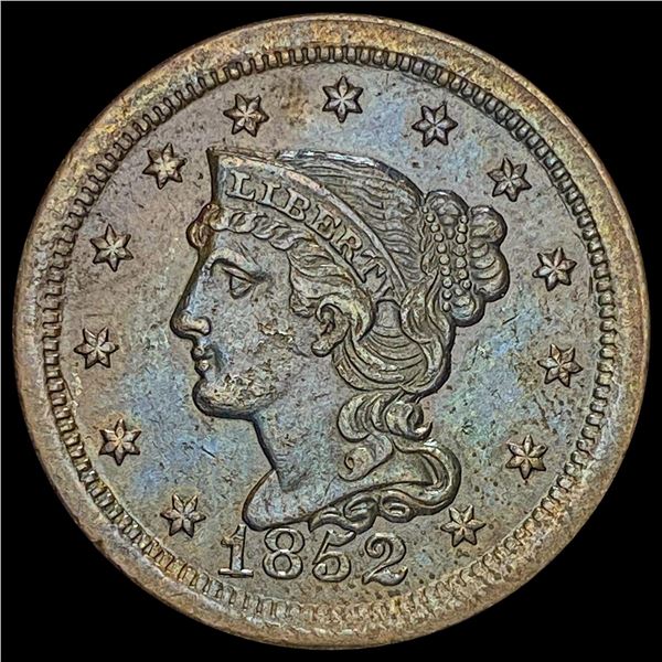 1852 Braided Hair Large Cent CLOSELY UNCIRCULATED