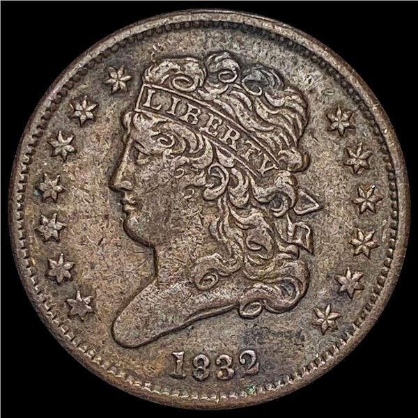 1832 Classic Head Half Cent NEARLY UNCIRCULATED