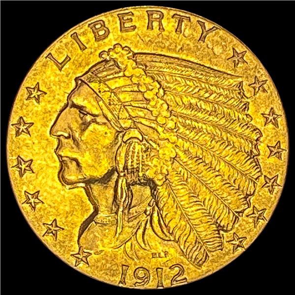 1912 Indian Head Gold $2.50 Quarter Eagle UNCIRCULATED