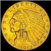 Image 1 : 1912 Indian Head Gold $2.50 Quarter Eagle UNCIRCULATED