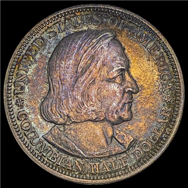 1892 Silver Columbian Half Dollar CHOICE AU
