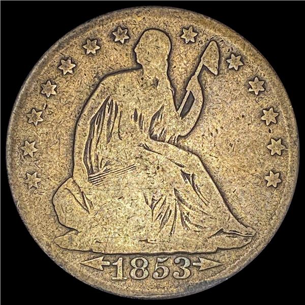 1853-O Arrows Seated Liberty Half Dollar NICELY CIRCULATED