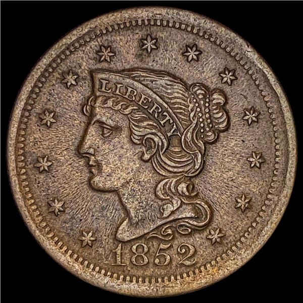 1852 Braided Hair Large Cent CLOSELY UNCIRCULATED