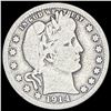 Image 1 : 1914 Barber Silver Quarter NICELY CIRCULATED