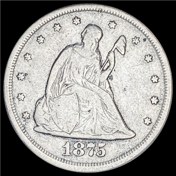 1875-CC Silver Twenty Cents LIGHTLY CIRCULATED
