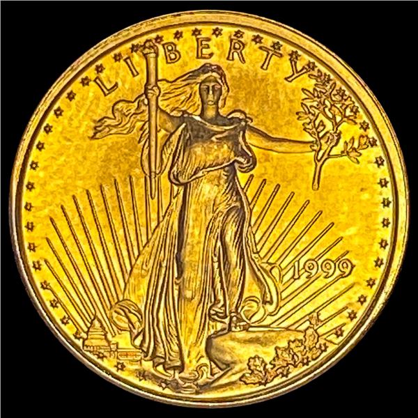 1999 1/10 oz Gold American Eagle $5 SUPERB GEM BU
