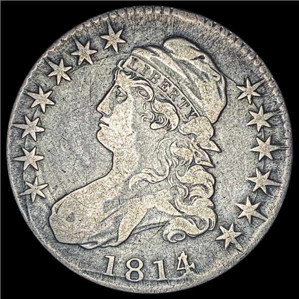 1814 Capped Bust Half Dollar LIGHTLY CIRCULATED