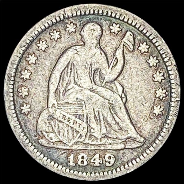 1849 Silver Half Dime LIGHTLY CIRCULATED