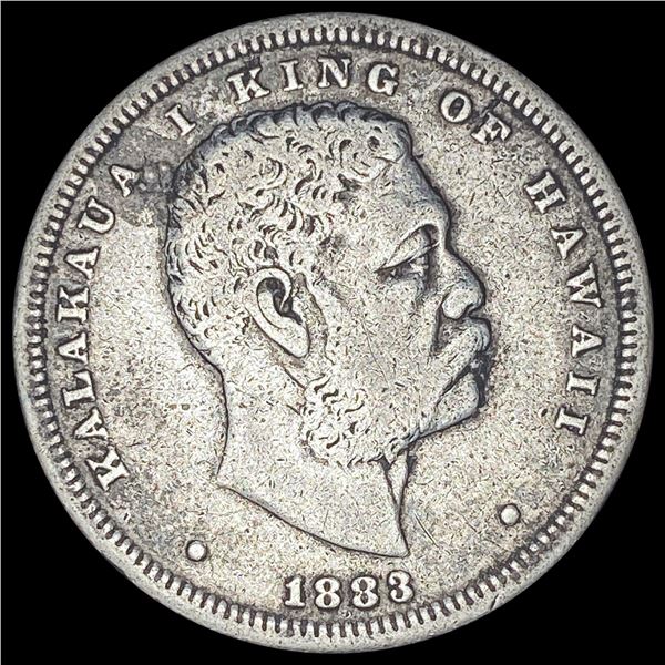 1883 Silver Hawaiian Half Dollar LIGHTLY CIRCULATED