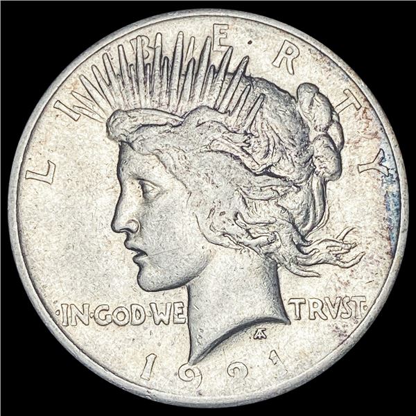 1921 Silver Peace Dollar NEARLY UNCIRCULATED