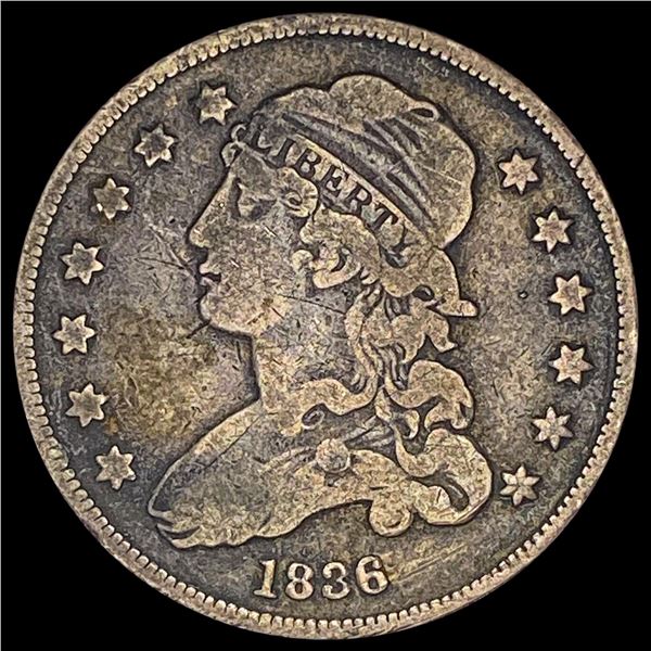 1836 Capped Bust Silver Quarter NICELY CIRCULATED