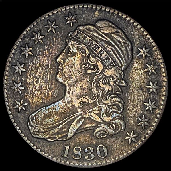 1830 Capped Bust Half Dollar NEARLY UNCIRCULATED