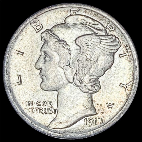 1917-D Mercury Dime CLOSE UNC