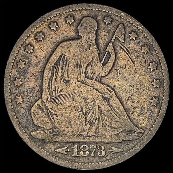 1873 Arrows Seated Liberty Half Dollar NICELY CIRCULATED