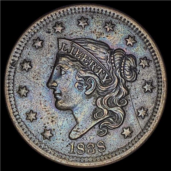 1838 Braided Hair Large Cent CLOSELY UNCIRCULATED