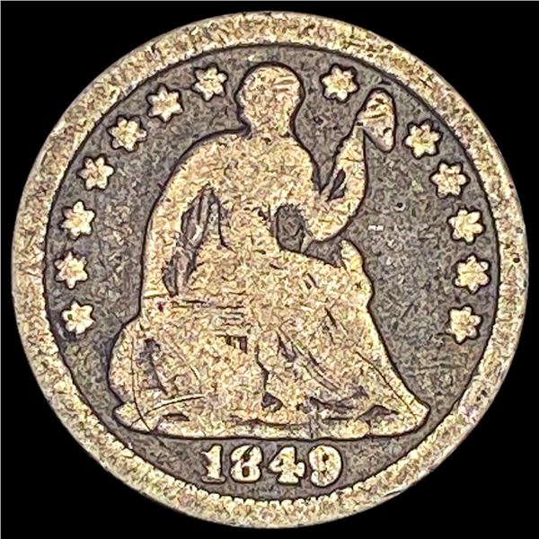 1849 Silver Half Dime NICELY CIRCULATED