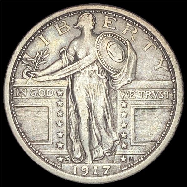 1917-S Silver Standing Liberty Quarter NEARLY UNCIRCULATED