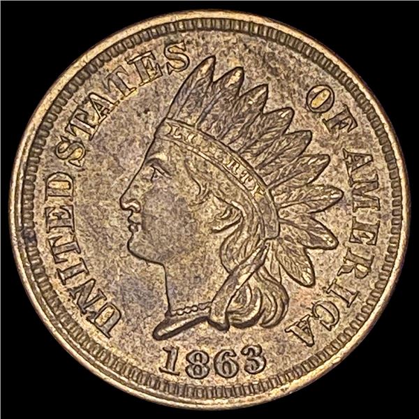 1863 Copper-Nickel Indian Head Cent CLOSELY UNCIRCULATED