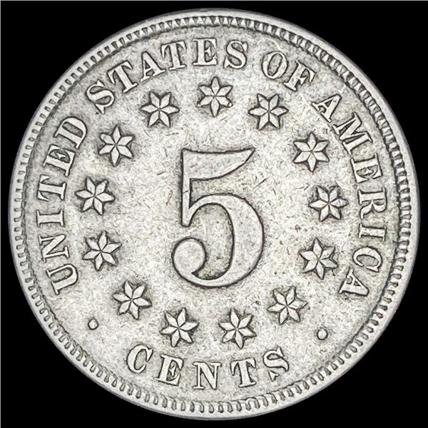 1871 Shield Nickel NEARLY UNCIRCULATED