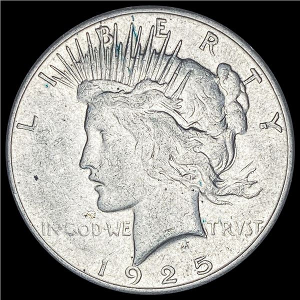 1925 Silver Peace Dollar NEARLY UNCIRCULATED