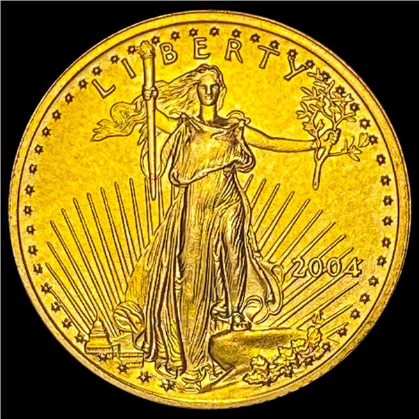 2004 1/10 oz Gold American Eagle $5 SUPERB GEM BU
