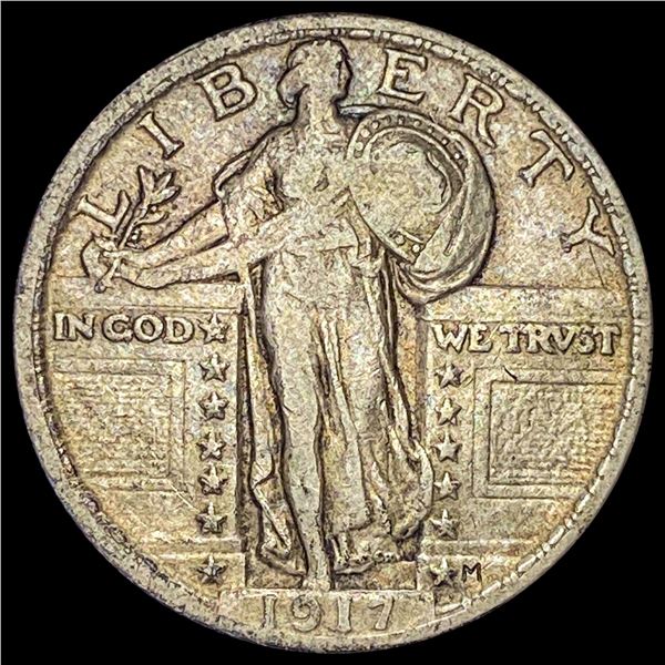 1917 Type 1 Standing Liberty Quarter LIGHTLY CIRCULATED
