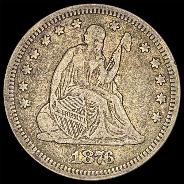 1876-S Silver Seated Liberty Quarter LIGHTLY CIRCULATED
