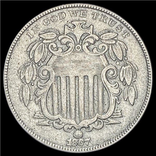 1867 Shield Nickel LIGHTLY CIRCULATED