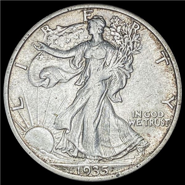 1935-S Silver Walking Liberty Half Dollar CLOSELY UNCIRCULATED