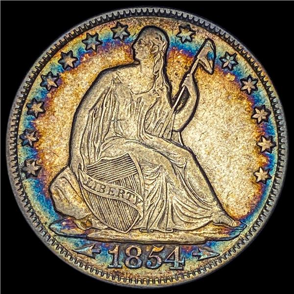 1854-O Silver Seated Liberty Half Dollar NEARLY UNCIRCULATED