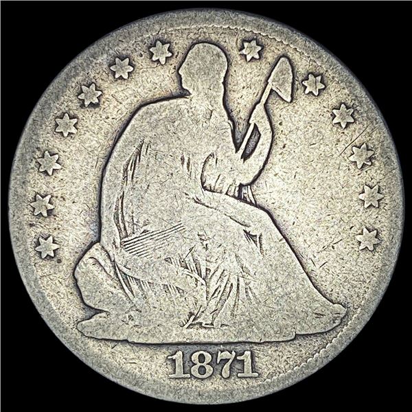 1871-S Silver Half Dollar NICELY CIRCULATED