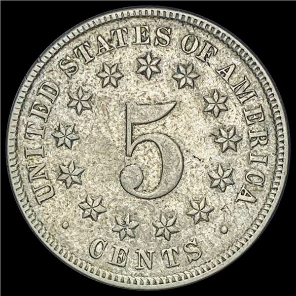 1874 Shield Nickel NEARLY UNCIRCULATED
