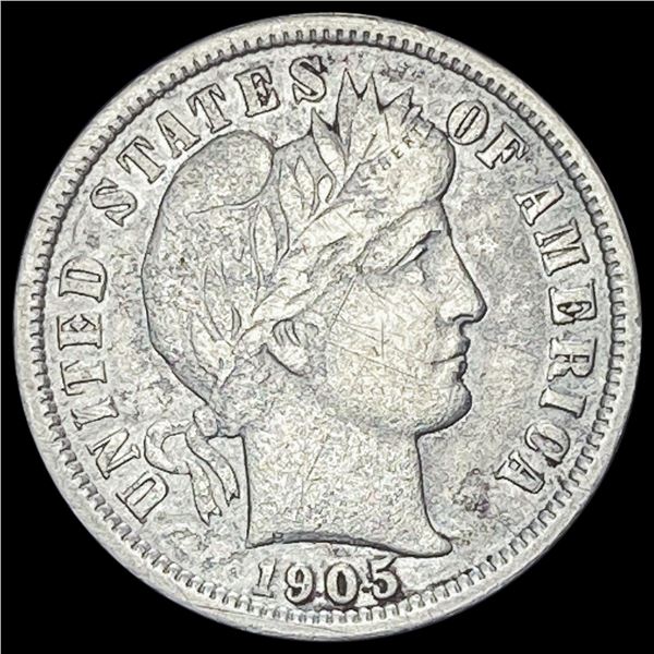 1905-O Silver Barber Dime LIGHTLY CIRCULATED