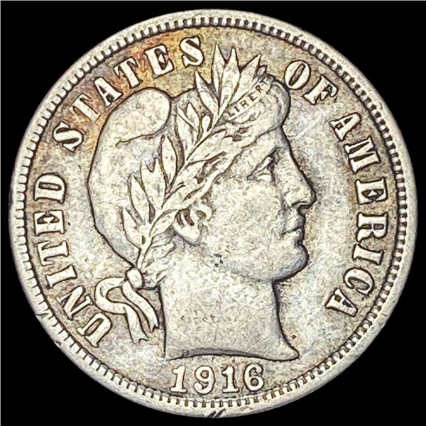 1916-S Silver Barber Dime NEARLY UNCIRCULATED