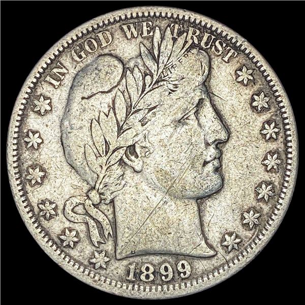 1899 Silver Half Dollar (Barber) LIGHTLY CIRCULATED