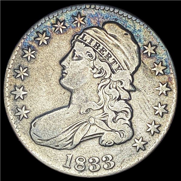 1833 Capped Bust Half Dollar LIGHTLY CIRCULATED