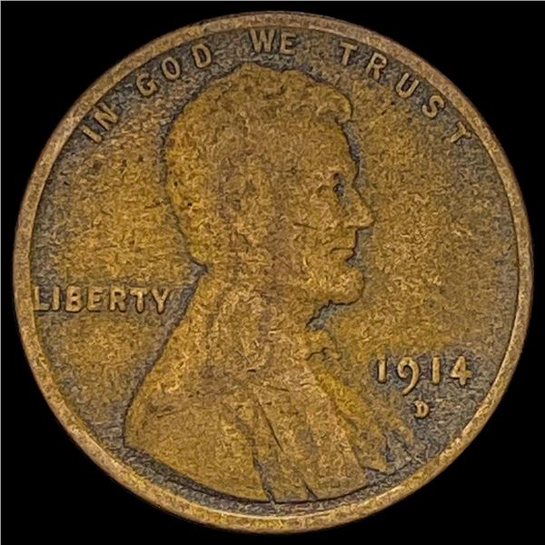 1914-D Lincoln Wheat Cent LIGHTLY CIRCULATED