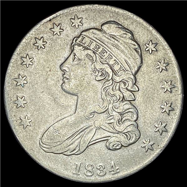 1834 Silver Capped Bust Half Dollar NEARLY UNCIRCULATED