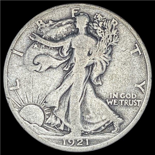 1921-D Silver Walking Liberty Half Dollar LIGHTLY CIRCULATED