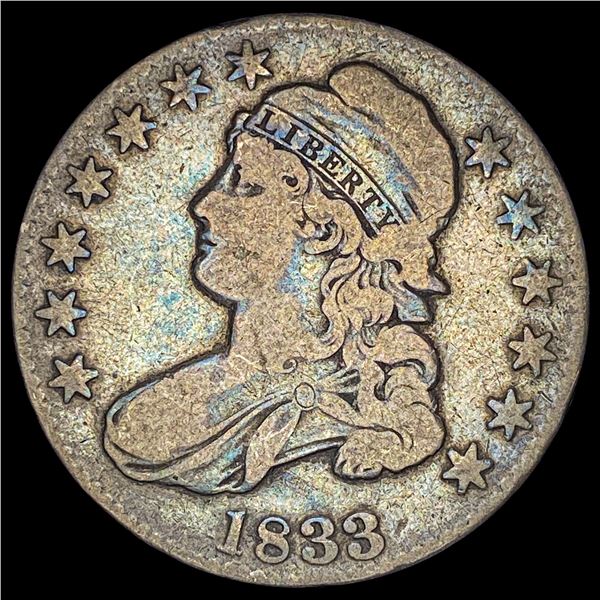 1833 Capped Bust Half Dollar NICELY CIRCULATED