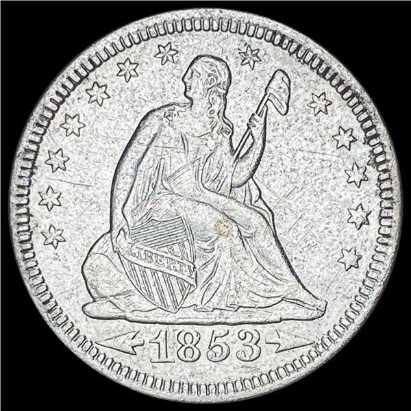 1853 Arrows Seated Liberty Quarter CLOSELY UNCIRCULATED