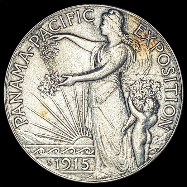 1915-S Silver Panama-Pacific Half Dollar CLOSELY UNCIRCULATED