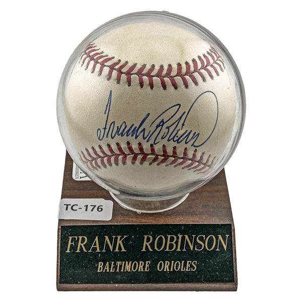 Frank Robinson Signed Baseball Orioles w/ Certificate